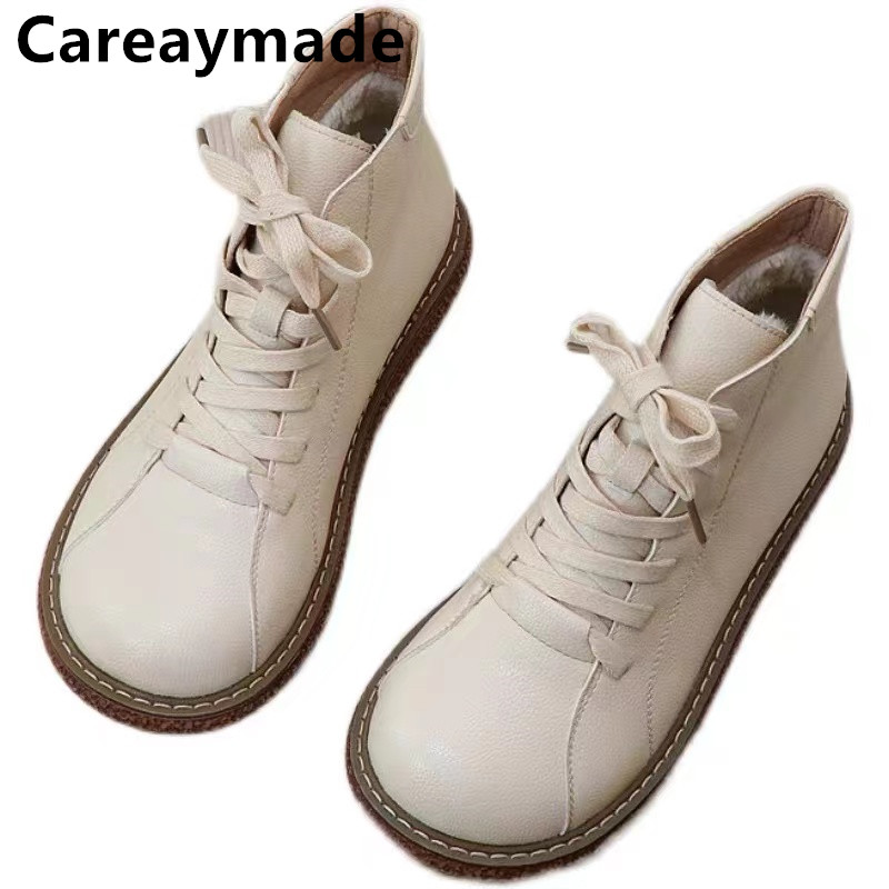 Vintage Old Fashion - Careaymade-Vintage Lace Up boots women's short