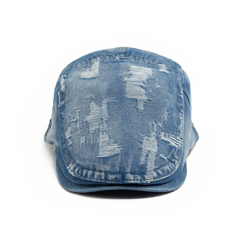 Fashion Men Ripped Denim Beret - Vintage Fashion Nz recension och pris