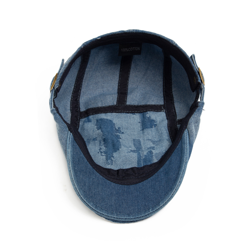 Fashion Men Ripped Denim Beret - Vintage Fashion Nz recension och pris