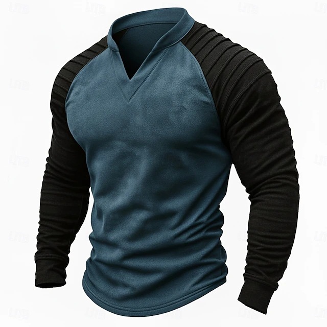 Vintage Distressed Henley Ragl - Vintage Old Fashion recension och pris