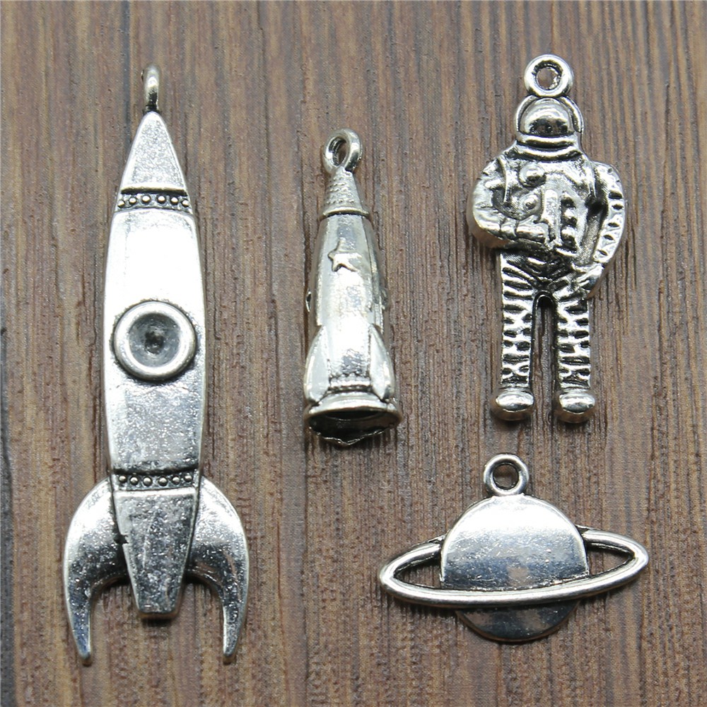 10pcs Charms Rocket Antique Si - Vintage Fashion Wholesale recension och pris
