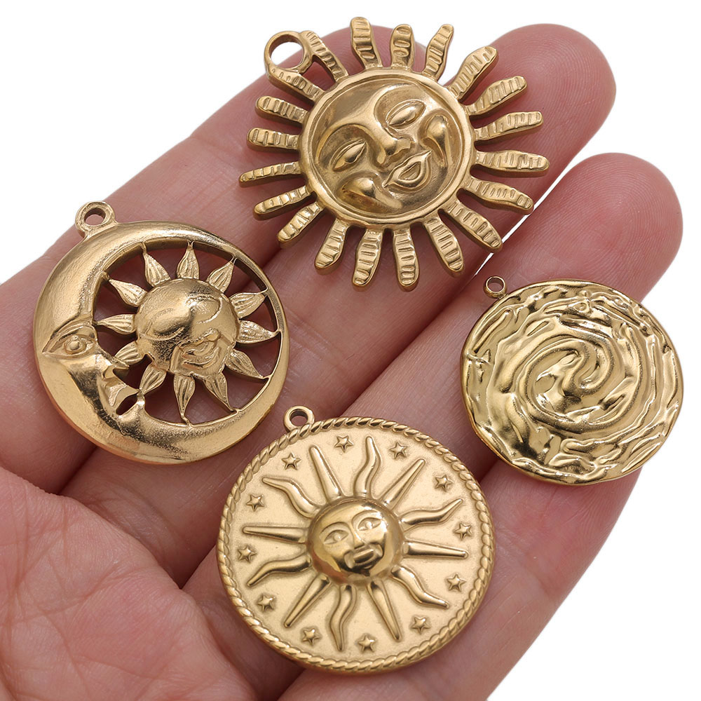 5pcs PVD Gold Charms Stainless - Vintage Fashion Online recension och pris
