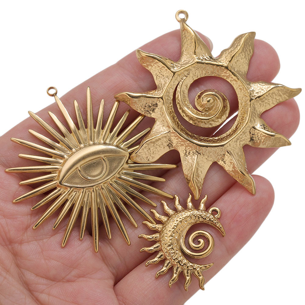 5pcs PVD Gold Charms Stainless - Vintage Fashion Online recension och pris