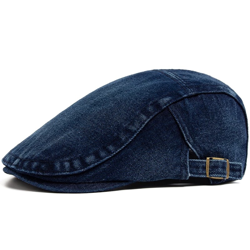 Adjustable Denim Cotton Beret  - Vintage Fashion Nz recension och pris