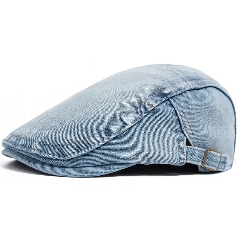 Adjustable Denim Cotton Beret  - Vintage Fashion Nz recension och pris