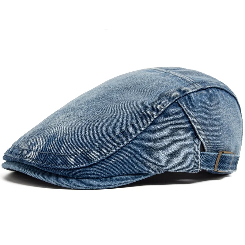 Adjustable Denim Cotton Beret  - Vintage Fashion Nz recension och pris