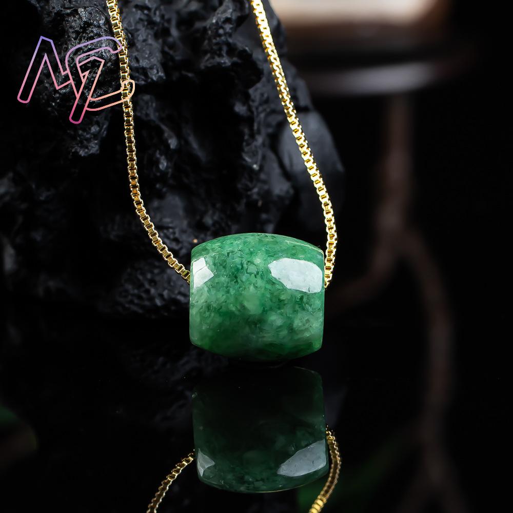 Natural Real Jade Bead Pendant - Vintage Women Fashion recension och pris